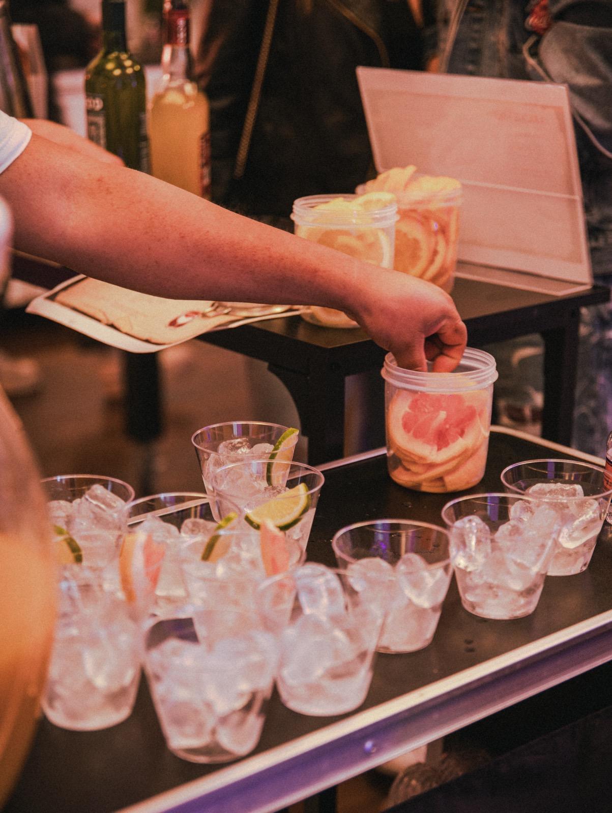 Cocktail service at a Mess Beverages event